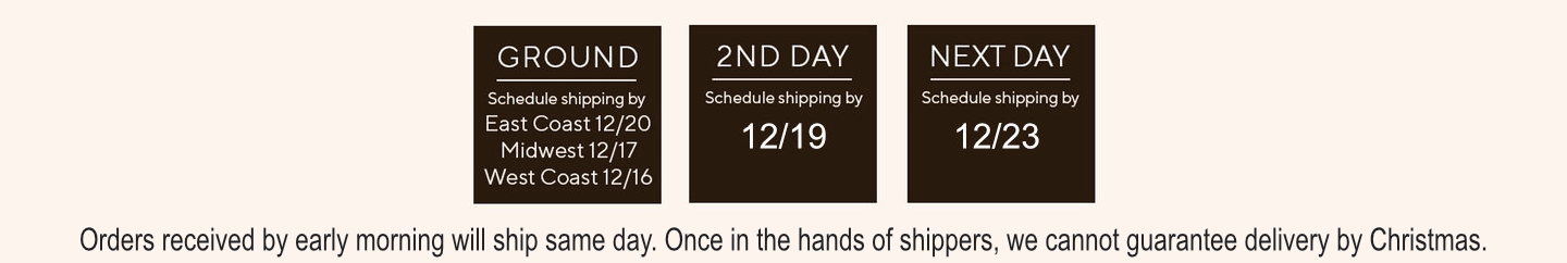 Holiday Shipping Deadlines 2024